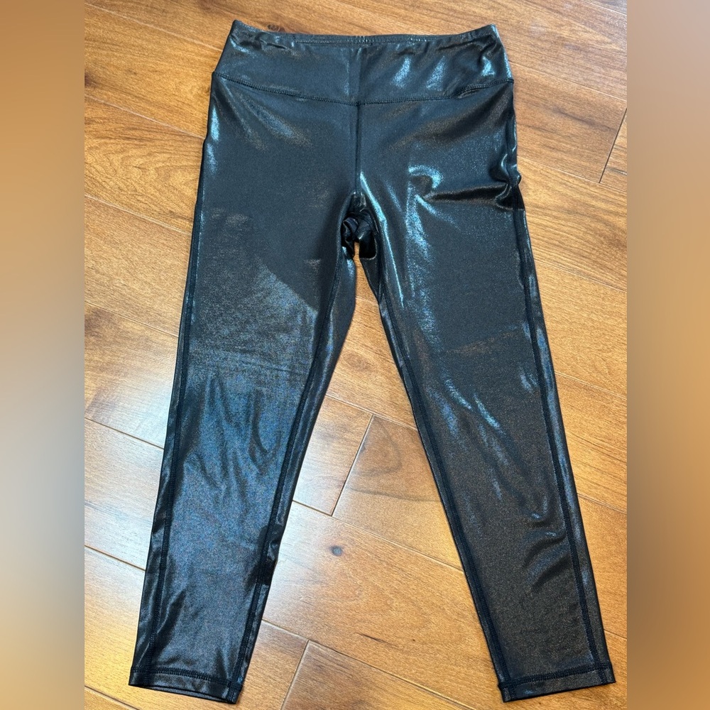 NWOT PRO PLAYER Black Shiny Leggings